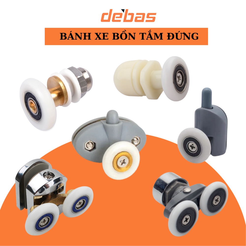 Con lăn vách kính tắm bánh xe bồn tắm các hãng thay thế cabin tắm cửa lùa Debas Nofer Picenza Govern Selta Amazon