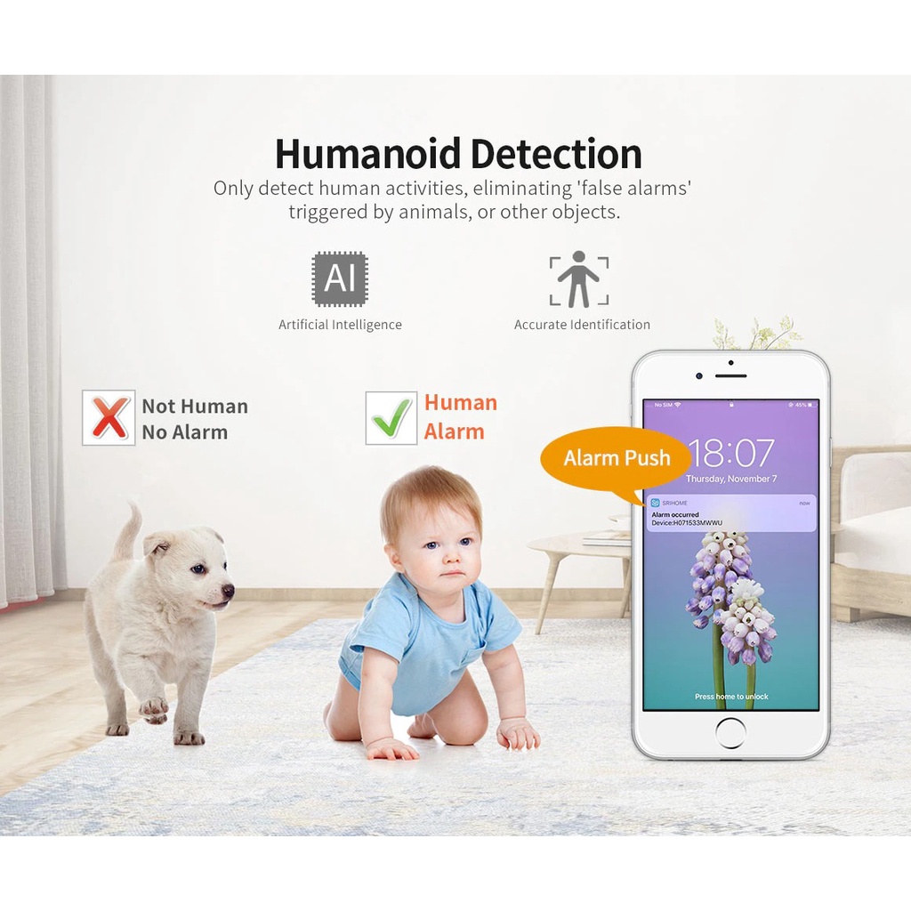Camera không dây IP Yoosee YS2023 Zoom 8x độ phân giải 3.0Mpx tích hợp đèn LED và hồng ngoại