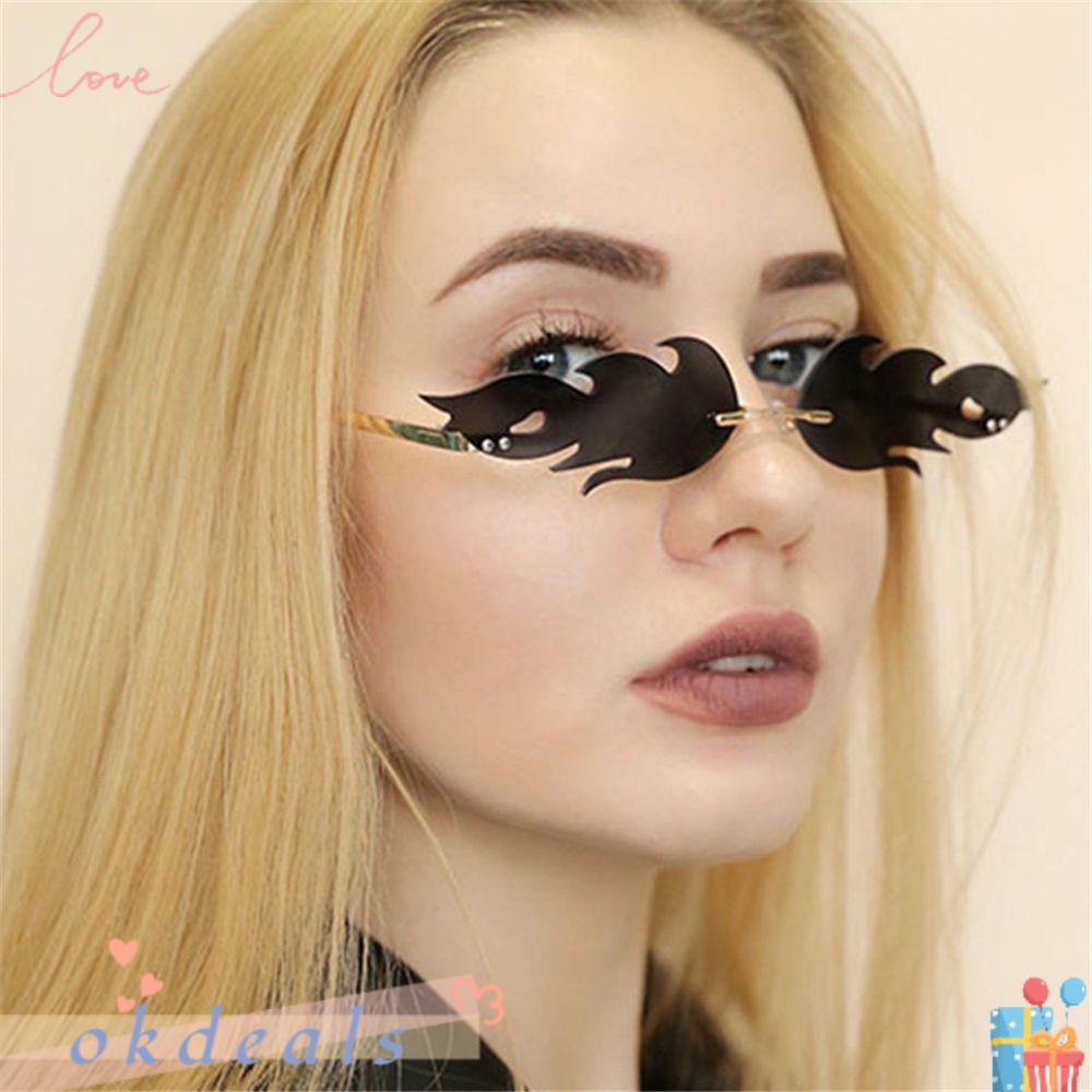 Kính Mát Hình Ngọn Lửa OKDEALS Thời Trang Đường Phố