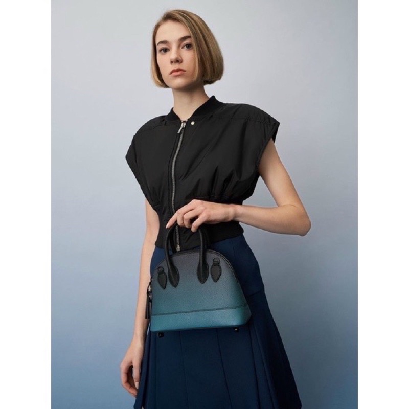 Túi xách nữ CNK dáng hến cầm tay kèm dây đeo chéo