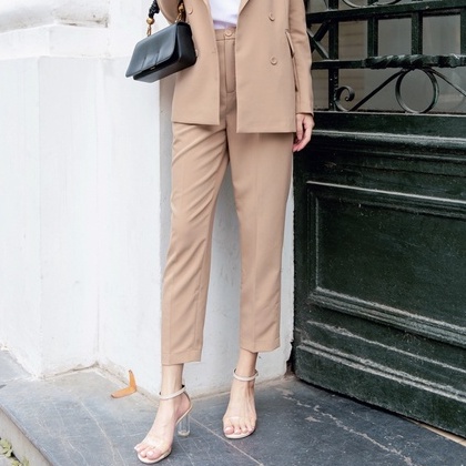 Quần thiết kế dáng baggy màu nâu Grace - MAIIMER