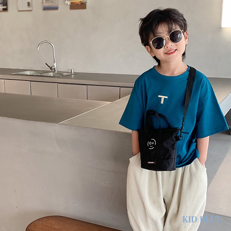 Túi Vải Canvas Đeo Chéo Phong Cách Hàn Quốc Thời Trang Mùa Hè Cho Bé