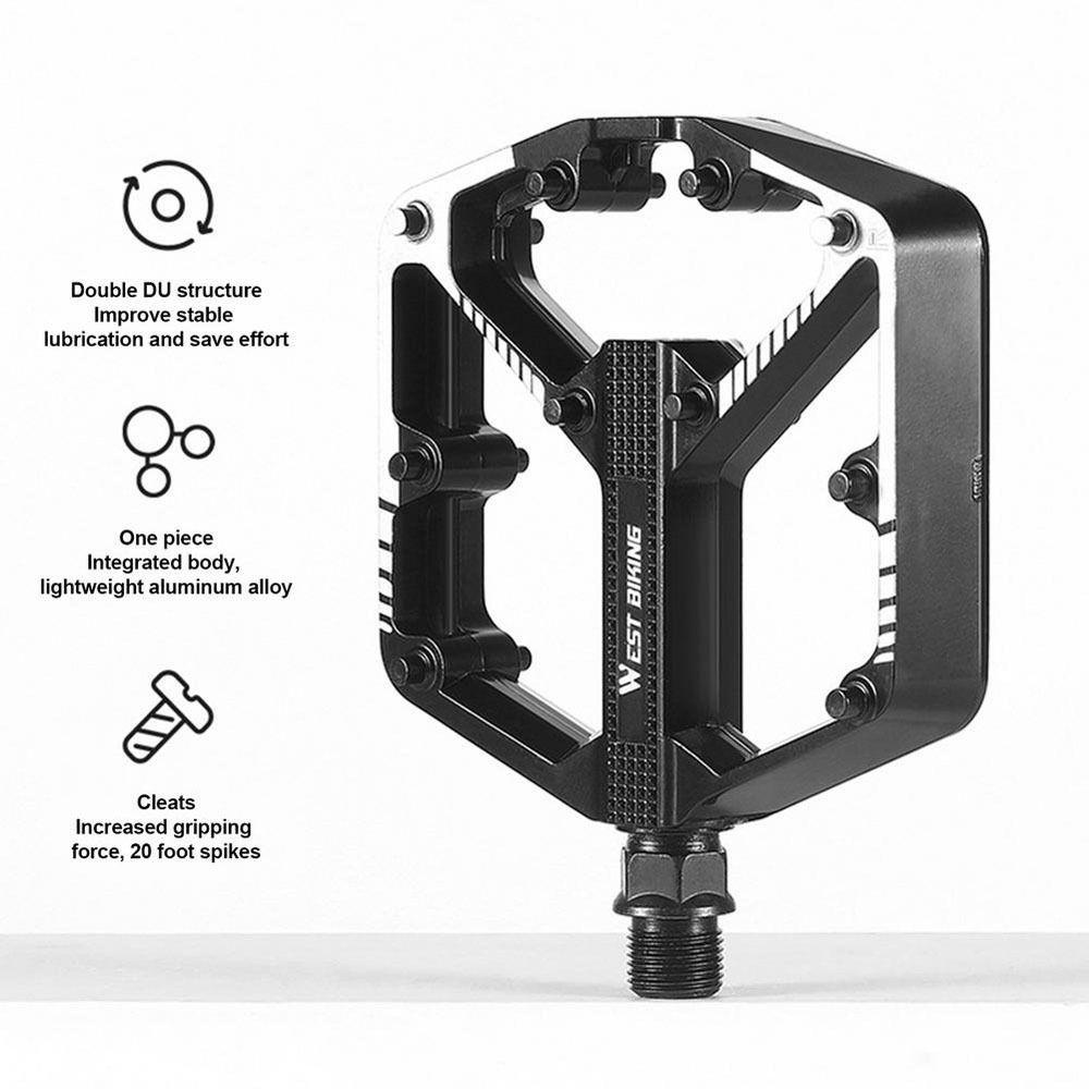 1 Cặp Bàn Đạp Xe Đạp Leo Núi Bằng Hợp Kim Nhôm Chống Trượt Bản Rộng 14mm