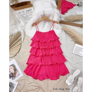 Đầm 2 dây tầng