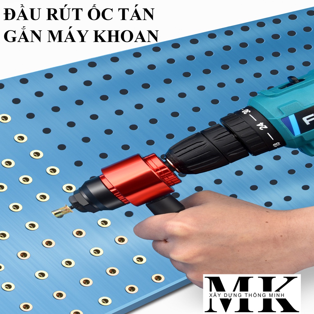 Đầu kít rút ốc tán lắp máy vặn bulong,khoan pin