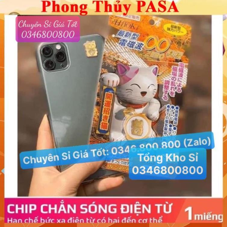 MIẾNG DÁN CHIP CHỐNG BỨC XẠ ĐIỆN TỪ NHẬT BẢN HITOKI HÌNH MÈO THẦN TÀI , NGĂN BỨC XẠ ĐIỆN THOẠI
