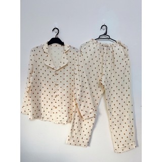 Bộ pyjama muslin dài tay