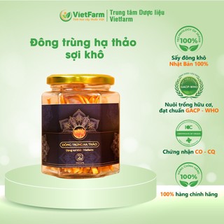 Đông Trùng Hạ Thảo Khô Vietfarm Chính Hãng Hộp Thuỷ Tinh 20Gr_Loại VIP Thượng Hạng