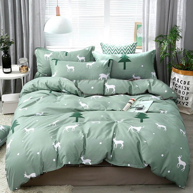 Bộ Chăn Ga Gối Màn Đêm 💖1m2, 1m4, 1m6, 1m8, 2m2 💖 Ga Giường, Ga Đệm Coton Poly - King Bedding