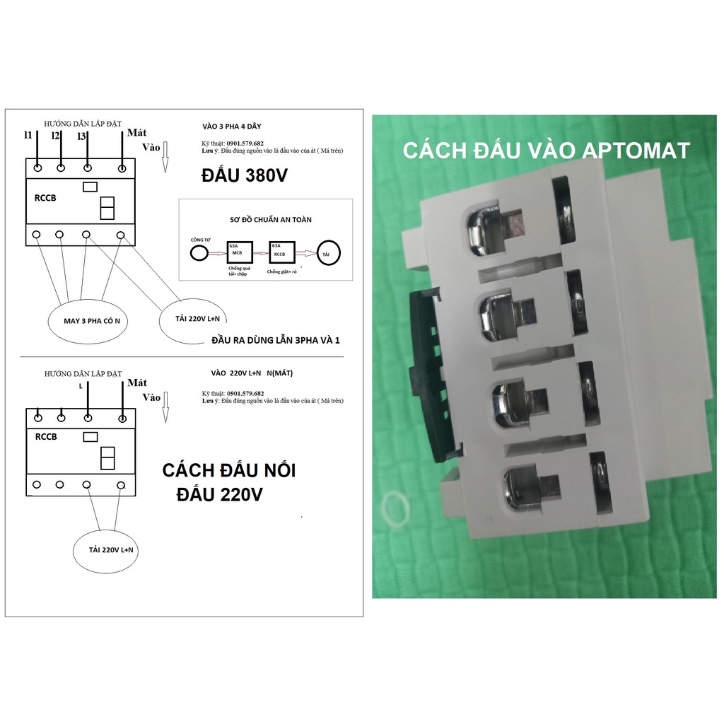 CB CHỐNG GIẬT 3 PHA 4 DÂY NHẬT BẢN TỒN KHO MỚI 100% 63A