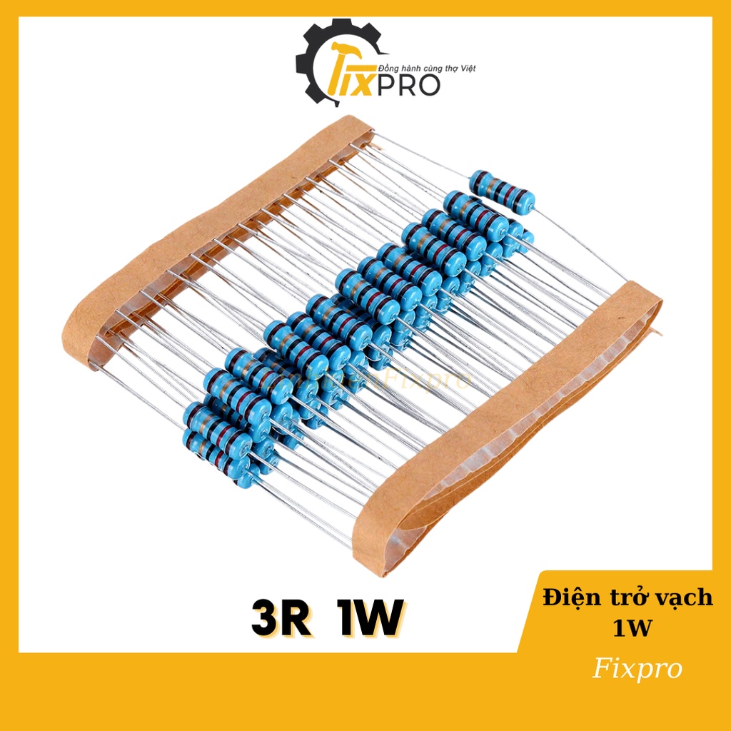 Điện trở 1W 3R - 300K 1% chân đồng túi 10 con