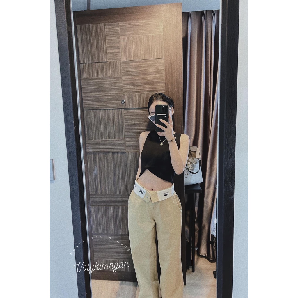 Áo croptop len tăm Valen TL w100