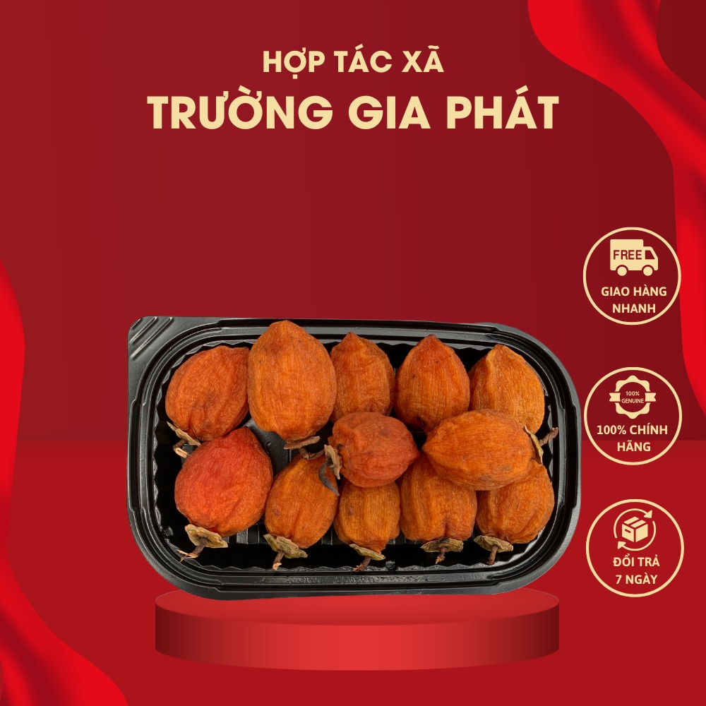 Hồng Treo Gió Một Nắng HTX Trường Phát Dạng Nguyên Trái Vị Ngọt Đậm Tự Nhiên 500g