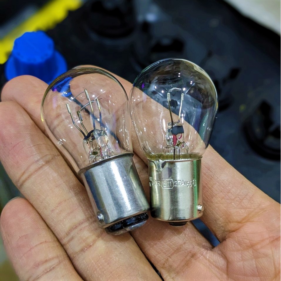 1 bóng đèn 1156 BA15S 1157 BAY15D Halogen đèn hậu đèn phanh ô tô xe máy