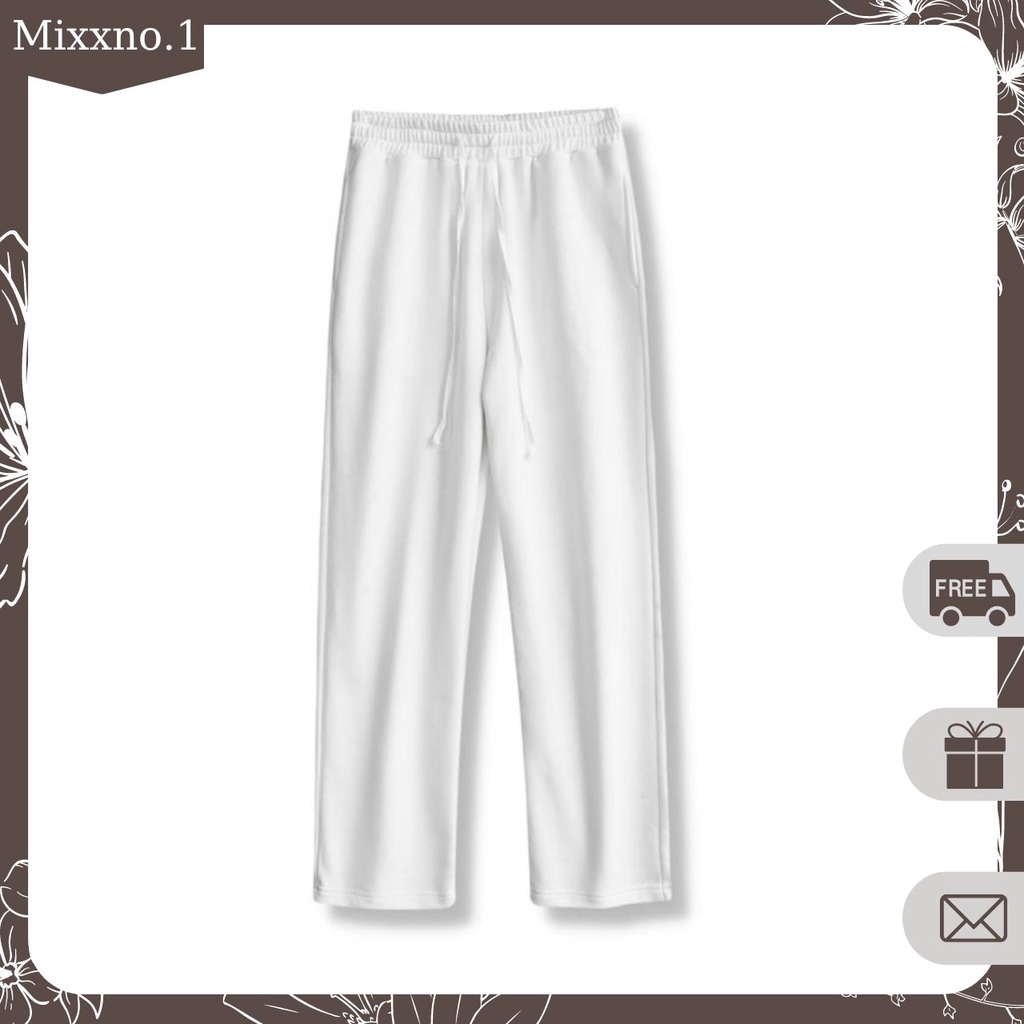 Quần Thun Trơn Nam Nữ Ống Xuông Dáng Dài Basic Chất Tổ Ong Dày Dặn Thời Trang Mixxno.1 QUAN NAM 131