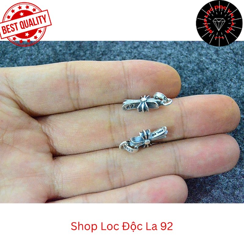 Bông tai Chrome Heart Tiny Cross best quality bạc fullbox - Shop Lộc Độc Và Lạ 92