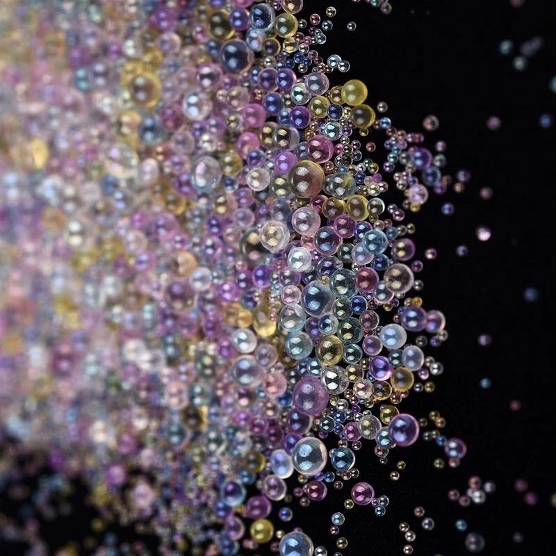 10g hạt bong bóng thuỷ tinh hologram dùng trang trí diy resin nail