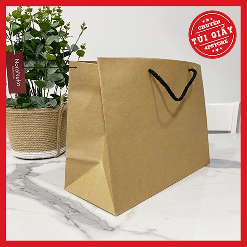 10 TÚI KRAFT NÂU NHẠT 36X26X15CM  - TÚI NGANG