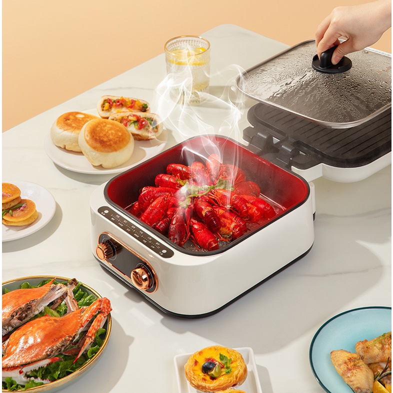 Chảo nướng điện 2 mặt đa dụng Electric Griddle Baking Pan Deepen Cooker Double-side 1800W