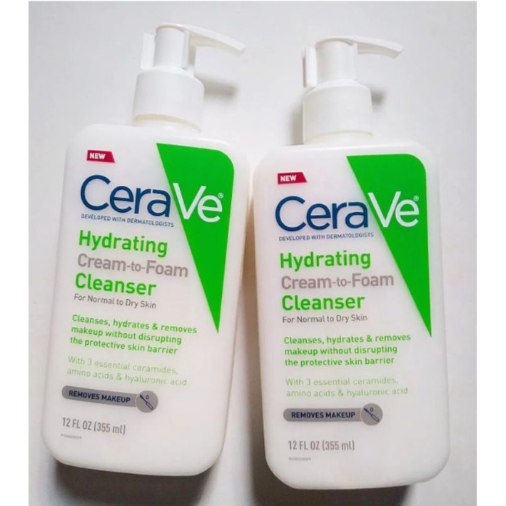 Sữa rửa mặt tẩy trang Cerave Hydrating Cream To Foam