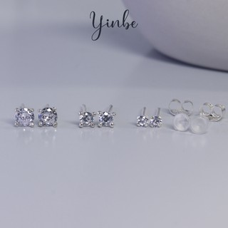 Bông tai nụ đá, khuyên tai bạc s99 Yinbe Silver đẹp nhiều size  ( 2mm, 3mm, 4mm )có bán lẻ 1 chiếc