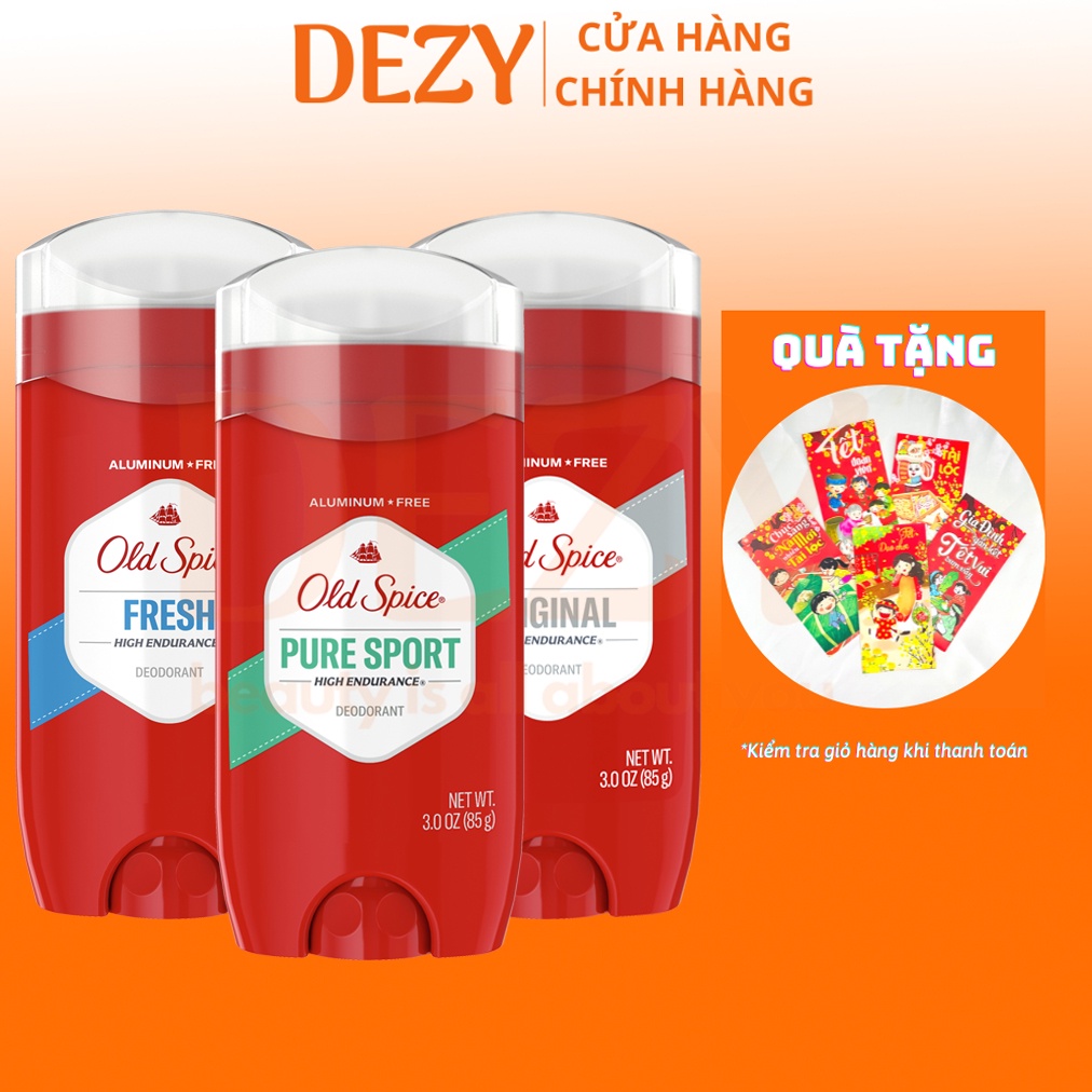 Lăn Khử Mùi Old Spice Pure Sport / fresh / original Made In Usa 85g - Lăn Nách Nam Nữ Khử Mùi Mồ Hôi Hiệu Quả P&G Dezy