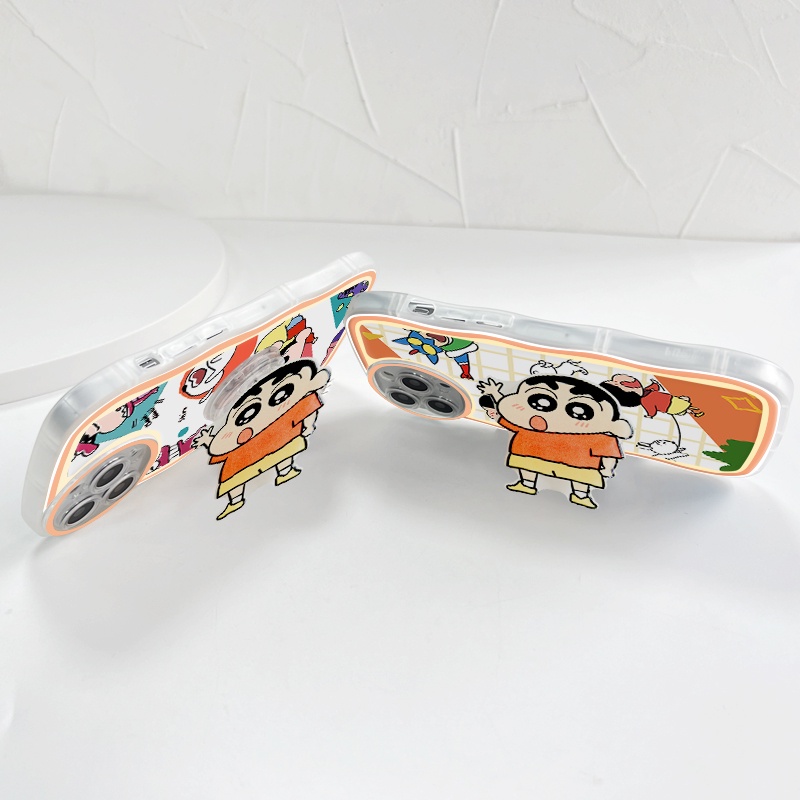 OPPO Reno 8 7 7Z 8Z 8T Pro 5G 4G Cho Ốp lưng điện thoại In Hình Crayon Shin-chan Wave Bracket