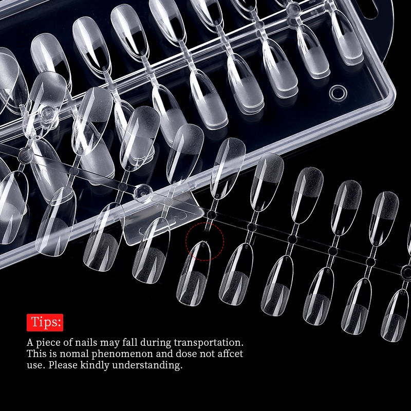 Hộp 120 móng tay giả UR SUGAR màu sắc trong suốt mờ độc đáo