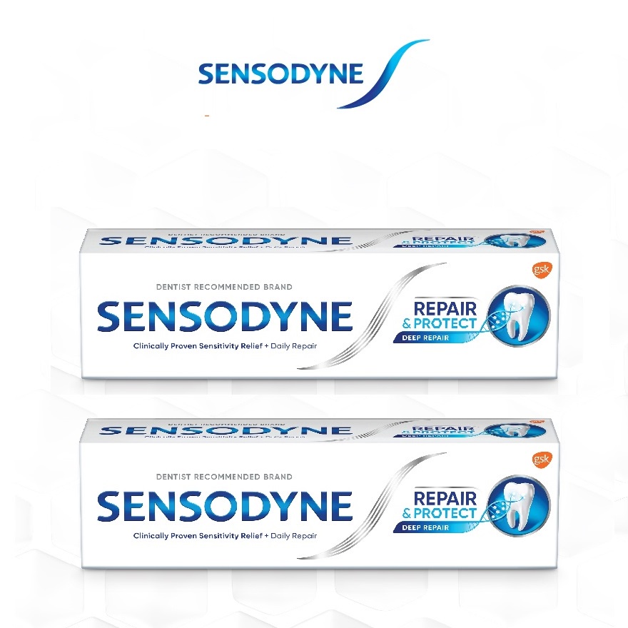 Bộ  2 Kem đánh răng Sensodyne Repair & Protect Deep Repair 100g/tuýp kem đánh răng phục hồi men răng