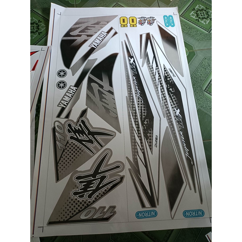 Tem rời jupiter mx hayabusa đen bạc xe bạc