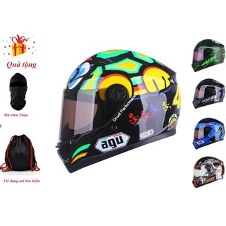 Mũ bảo hiểm fullface AGU tem - TẶNG MŨ TRÙM NINJA
