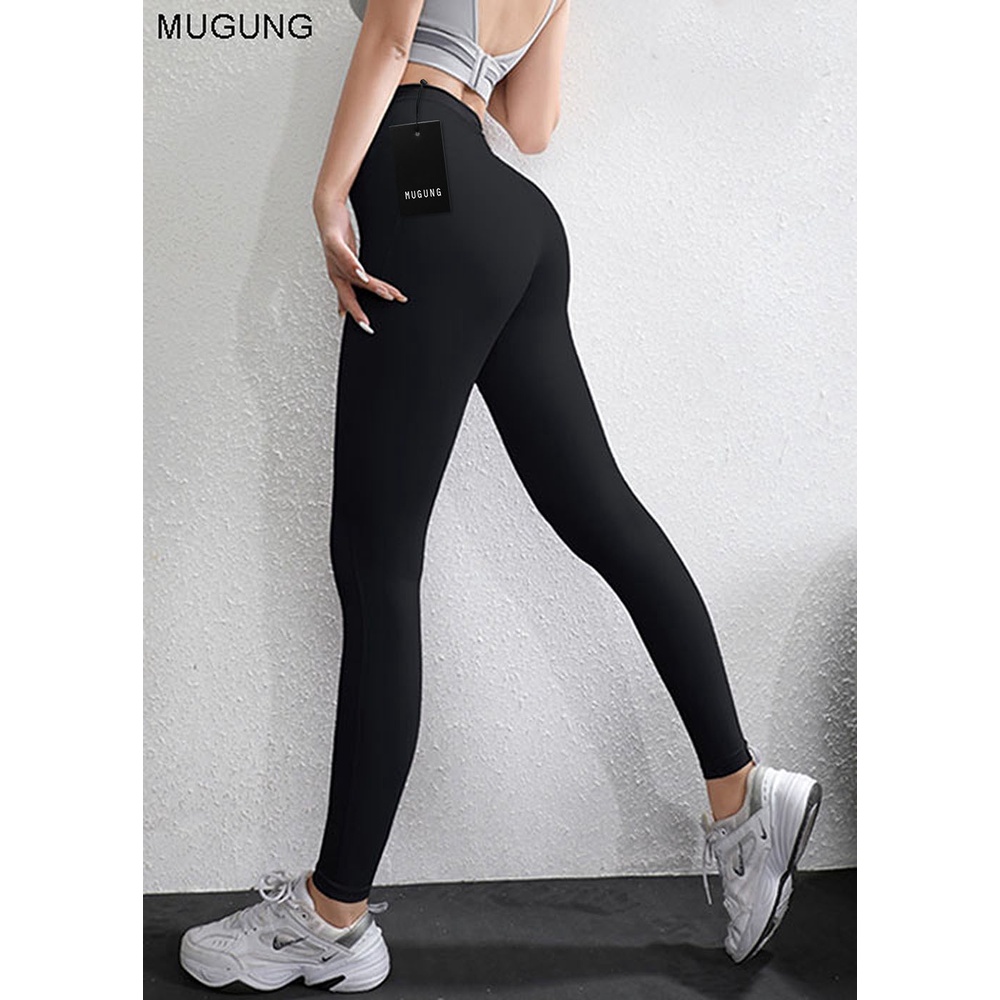 Quần legging dài Mugung Quần legging nữ nâng mông cạp cao giữ nhiệt Q08