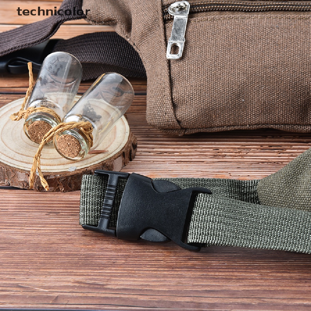 1 Túi Đeo Hông Bằng Vải canvas Cỡ Lớn Có Khóa Kéo Thời Trang Tiện Dụng Mang Theo Du Lịch / Cắm Trại