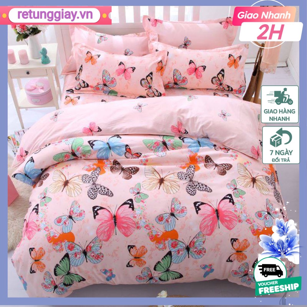 SALE 500 BỘ GA GIƯỜNG 1M8X2M KÈM 1 VỎ GỐI ÔM