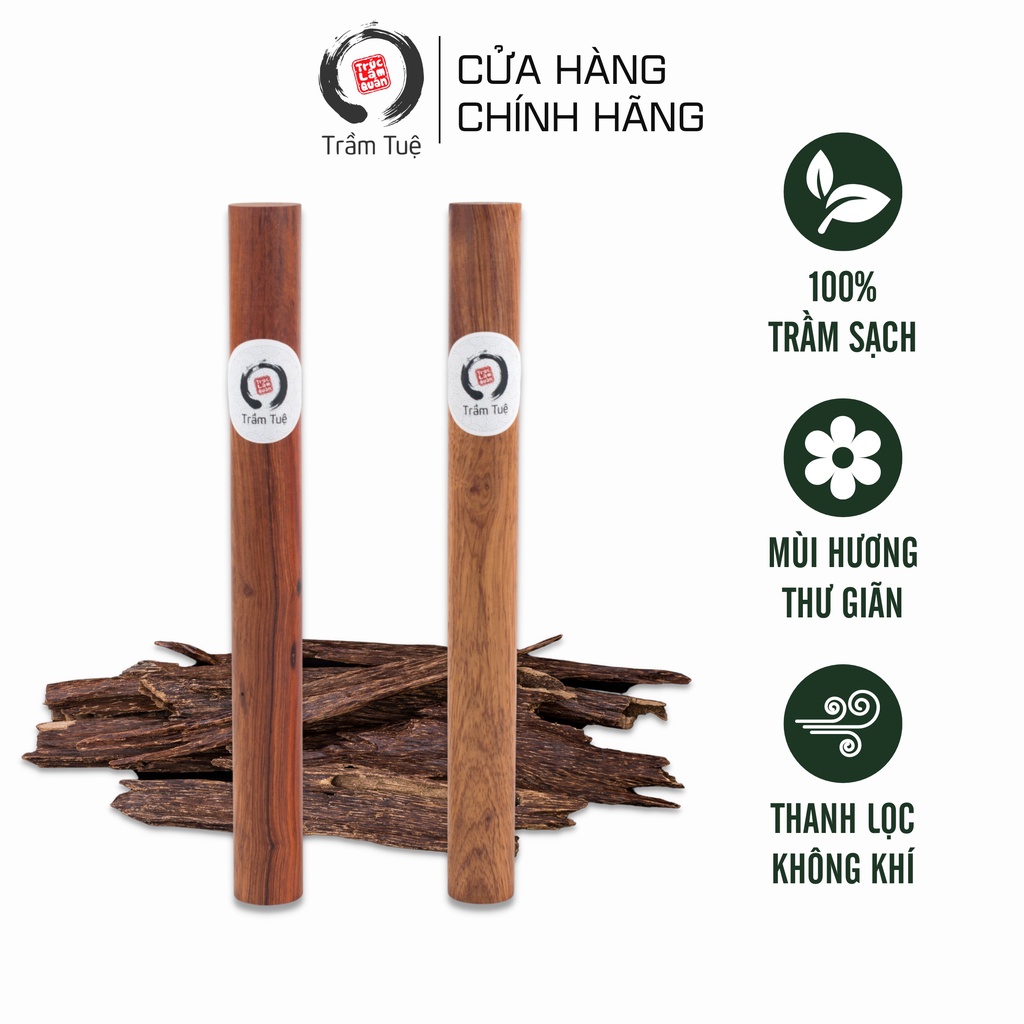 Trầm tăm Trầm Tuệ hộp 50-55 cây với mùi hương thanh nhẹ sảng khoái và không gây cay mắt