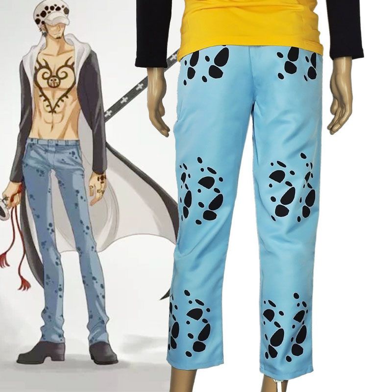 Áo choàng/ Quần/ Mũ hóa trang nhân vật anime One Piece Trafalgar Law làm quà tặng tiệc hóa trang halloween Giáng Sinh