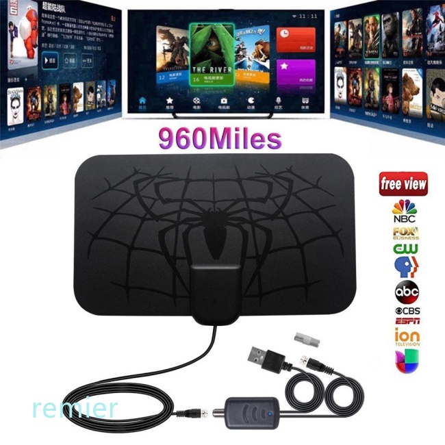 Ăng Ten Hdtv Kỹ Thuật Số Khuếch Đại Tín Hiệu Có Thể Tháo Rời Hd Kênh Nhện