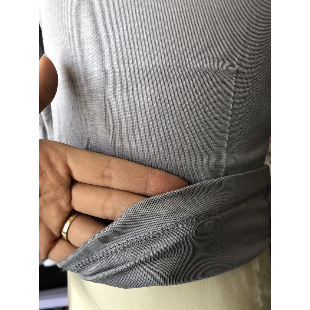 Áo Giữ Nhiệt Thu Đông Bé Trai, Bé Gái, Áo Cổ Lọ 5cm Ghi Đậm NOUS NU PETIT 6M-24M