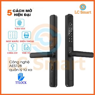 Khóa vân tay cửa nhôm Xingfa thông minh A300F dùng app TTLOCK - Phù hợp cửa nhôm XINGFA và cửa gỗ - BH 12 tháng