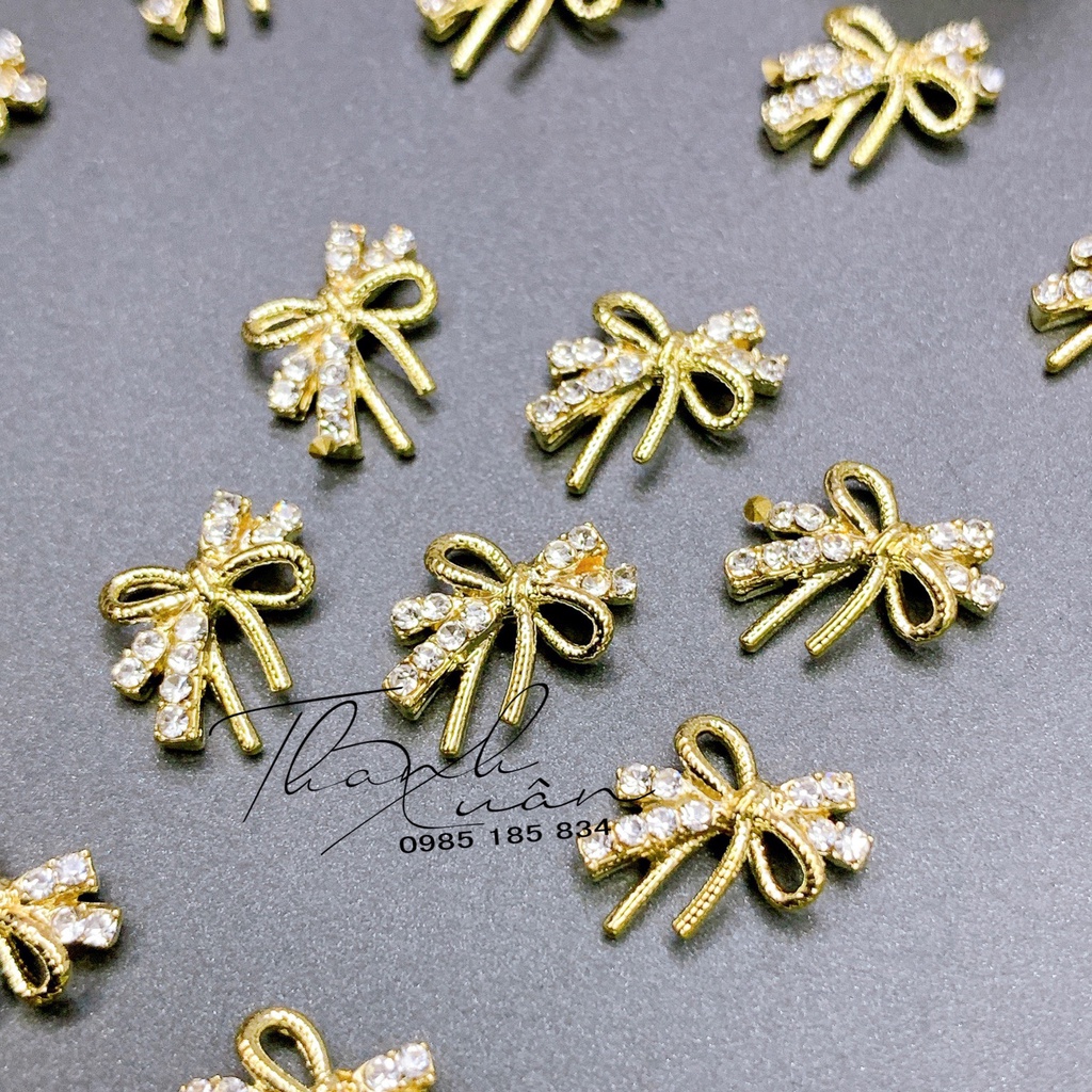 [charm nails]-charm nơ đá cao cấp