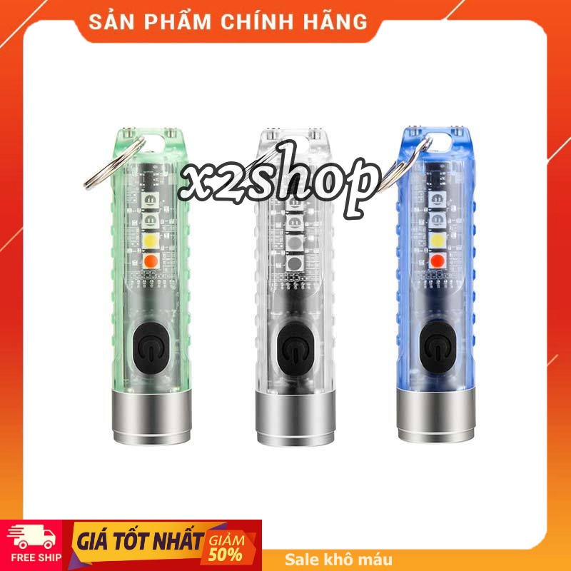 Đèn Pin Móc Khóa Mini LED S11 Mẫu Mới Chống Nước Cắm Trại Siêu Sáng 500 Lumens