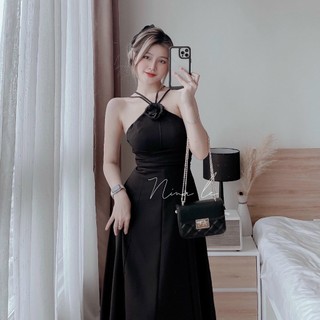 Đầm Cổ Đan Dây Kết Bông (có Mút)
