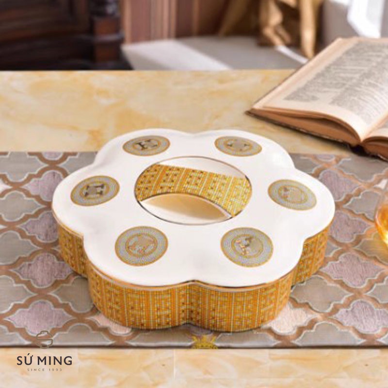 Khay Sứ Đựng Bánh Mứt Kẹo Cao Cấp Versace, Sang Trọng, Giao Hàng Nhanh.