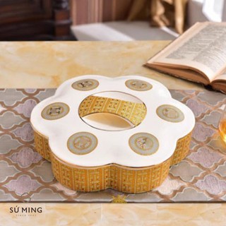 Khay sứ đựng bánh mứt kẹo cao cấp versace, sang trọng, giao hàng nhanh.