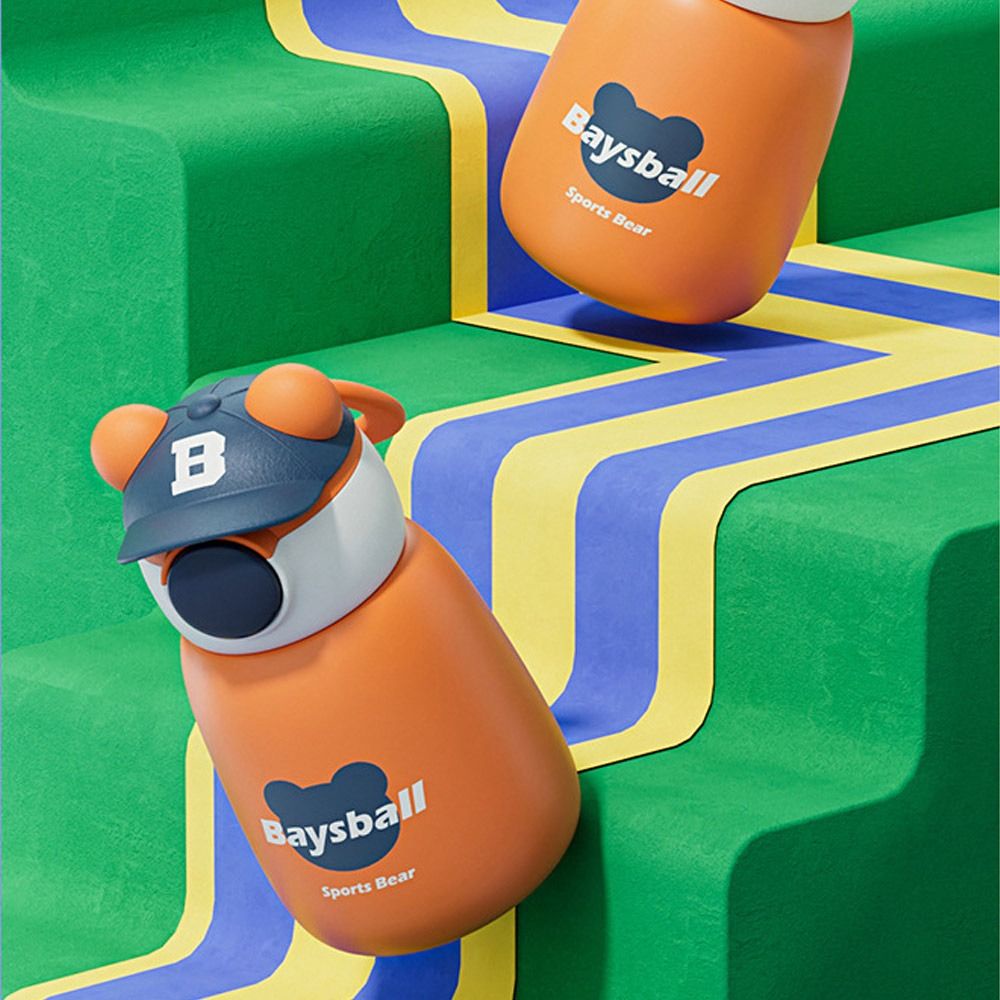 Bình Nước Giữ Nhiệt Thông Minh 450ML Bằng Thép Không Gỉ Có Ống Hút Silica Gel Và Không BPA Chống Rò Rỉ Cho Trẻ Em