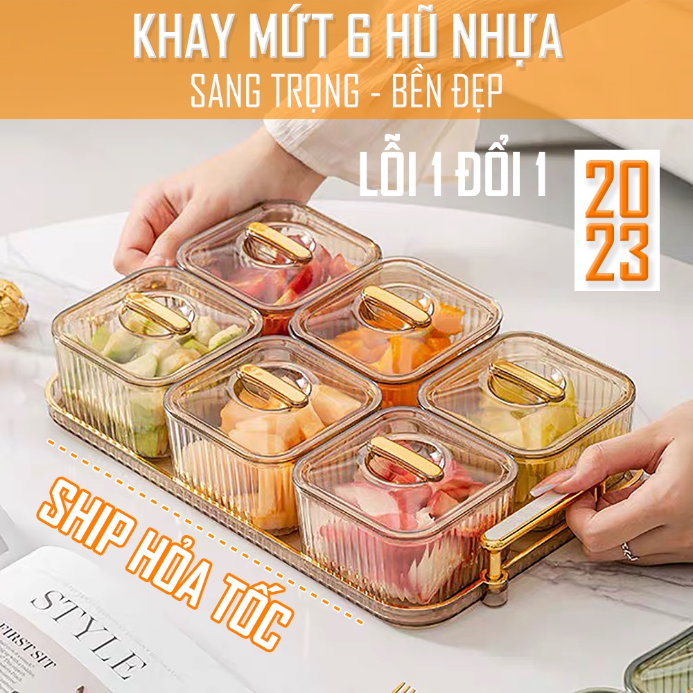 Khay đựng bánh kẹo tết, khay mứt chất liệu Nhựa Acrylic sang trọng - VS405