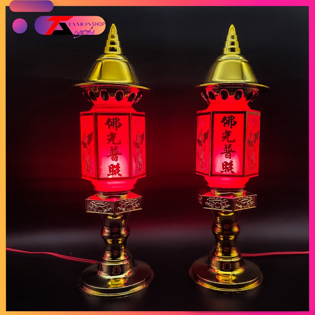 Bộ 02 đèn thờ lục giác phú quý tài lộc - ánh sáng cao sang trọng tiện nghi - đèn thờ - đèn thờ - đèn thờ