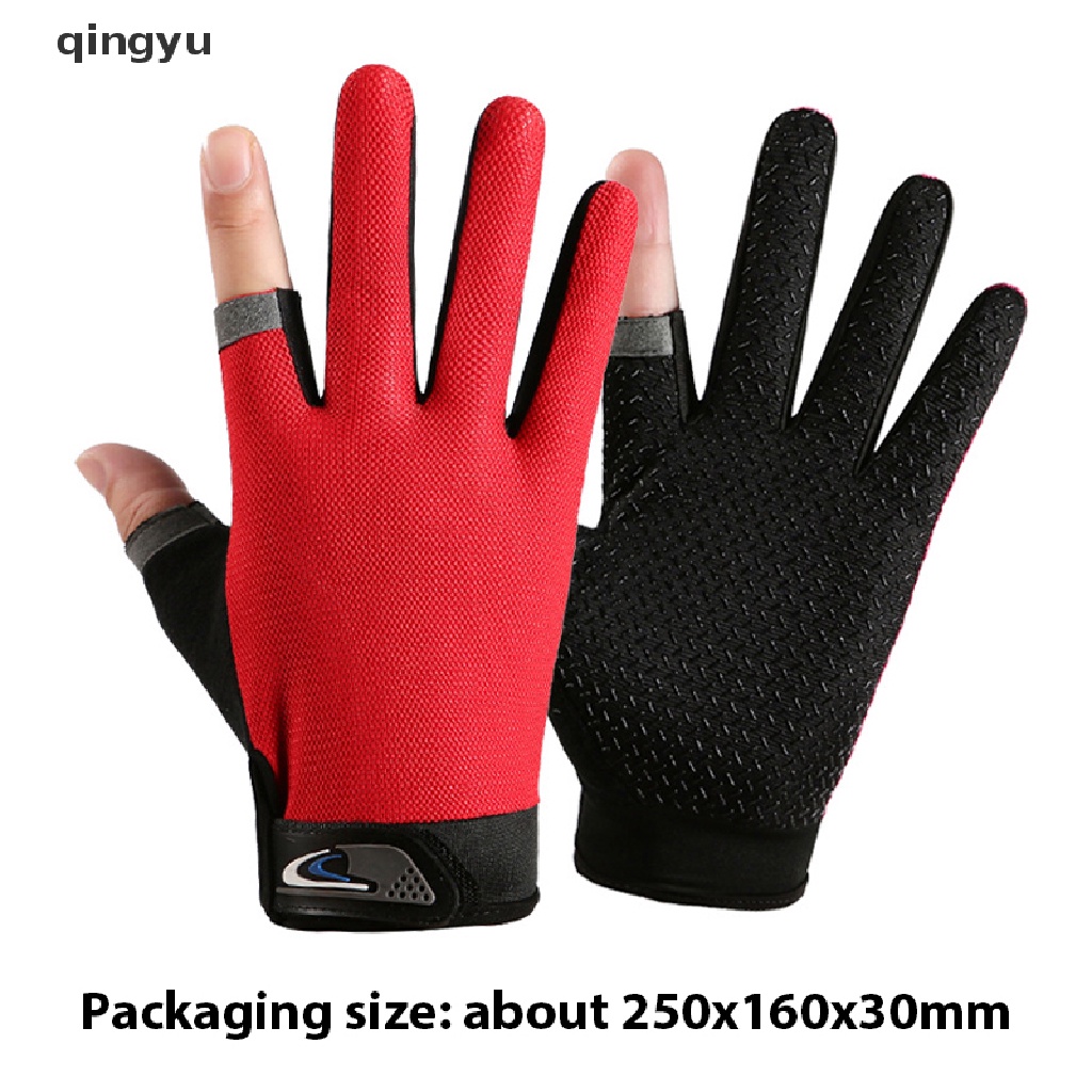 1 Đôi Găng Tay Câu Cá Hai Ngón Chống Trượt Thoáng Khí Bền Bỉ