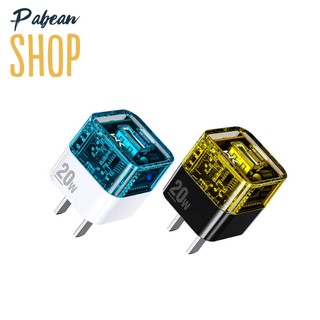 Củ sạc 2 cổng trong suốt chính hãng wekome wp-u149