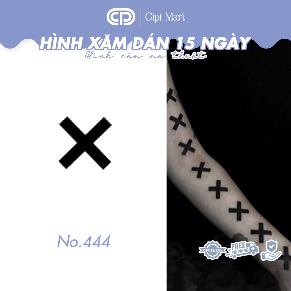 - Hình xăm tạm thời 15 NGÀY - chống nước, cọ xát SIZE S